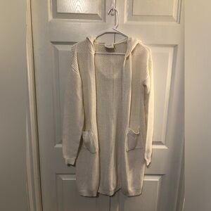 Lysse Cream Hooded Cardigan